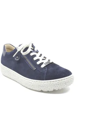 Hartjes 162.1401/99 47.47 blauw suède sneaker wijdte H