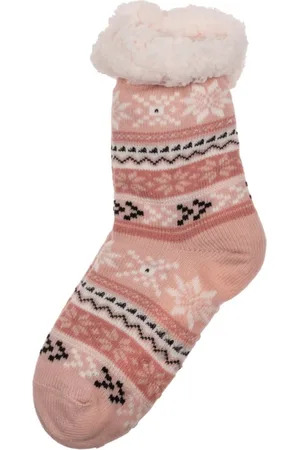 Merkloos Fluffy sokken - huissokken antislip - slofsokken - warme huissokken - - one size 36-42