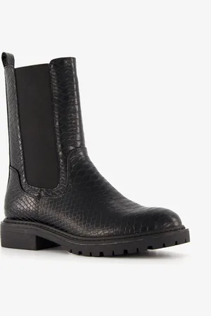 Blue Box Dames croco chelsea boots