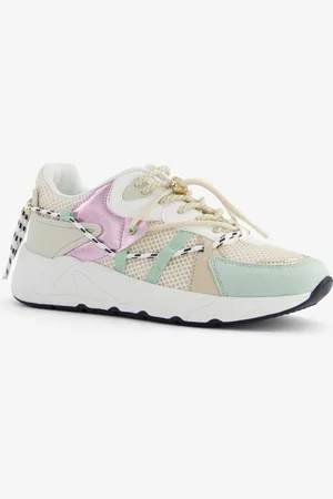 Blue Box Dames pastel dad sneakers met veter - - Uitneembare zool