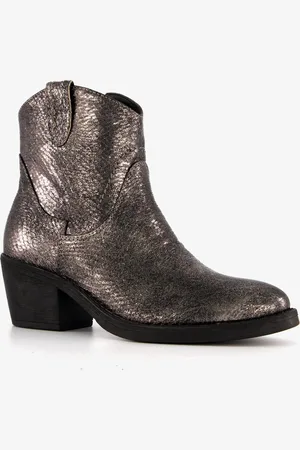 Blue Box Cowboy western enkellaarsjes metallic