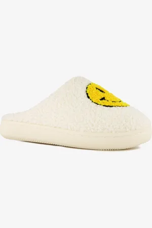 Thu!s Dames teddy pantoffels met smiley