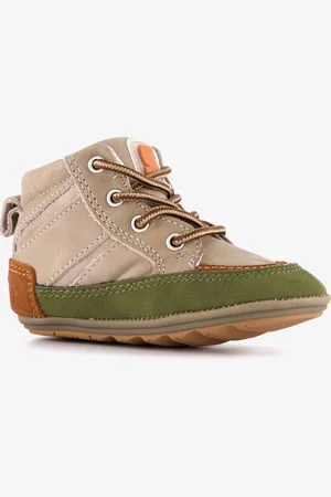 Groot Suede jongens babyschoenen groen
