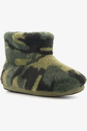 Thu!s Kinder sloffen met camouflage print - - Pantoffels
