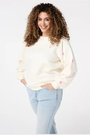MS Mode Trui Trui met hartjes mouwen