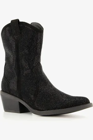 Blue Box Cowboy western laarzen met strass steentjes -
