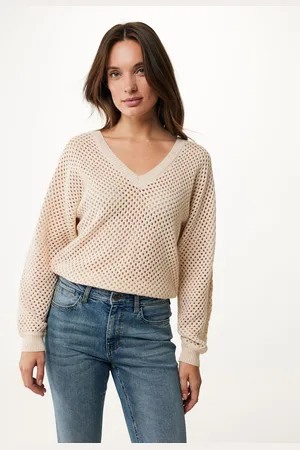 Mexx Trui Mini Pailletten Beige Dames