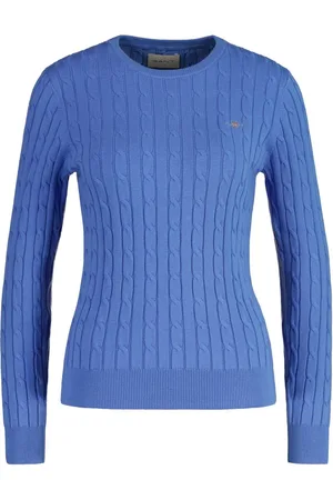 GANT Gebreide trui STRETCH COTTON CABLE C-NECK