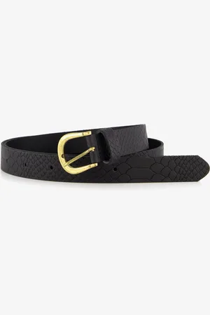 Scapino Leren dames riem met slangenprint