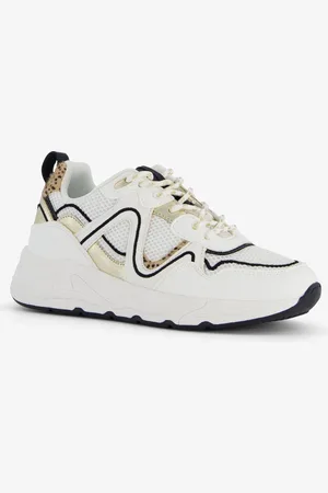Blue Box Dames dad sneakers met gouden details