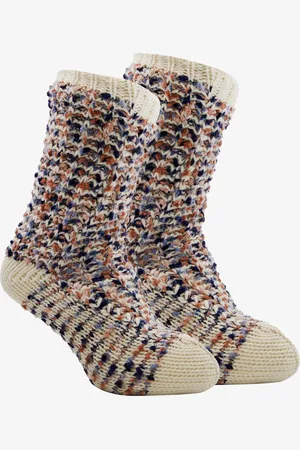 Scapino 1 paar gebreide dames huissokken met antislip -