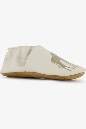 Groot Leren babyschoenen met dieren -