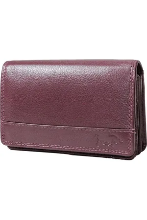 ARRIGO BELLO Portemonnee - Rood - Leer - RFID - Anti Skim - Met klepje voor muntgeld - Portemonnee Dames - Bakje