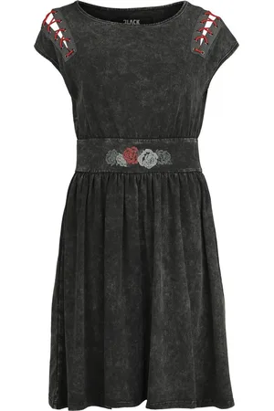 EMP Zwarte jurk met verwassen look Vrouwen - L