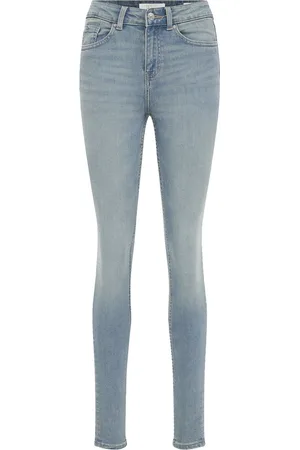 WE Fashion Dames skinny fit jeans met stretch
