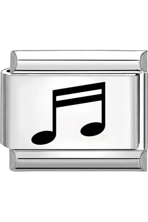 quiges Schakel - Bedel - 9mm - charms - Kleurrijk - Laser muzieknoot - Geschikt voor - Nomination- armband - Schakelarmband - italy bedels armband