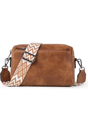TAN.TOMI Crossbody Tas - Dames Klein Schoudertasje - 4 vakken - Tassenriem Zwart/Wit