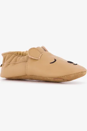 Groot Leren babyschoenen met berensnuitje -