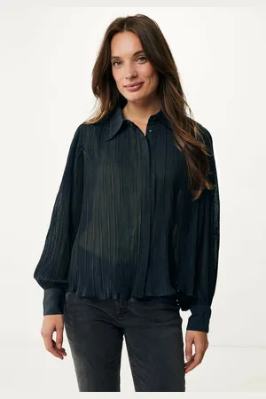 Mexx Blouse Geplooid Zwart Dames