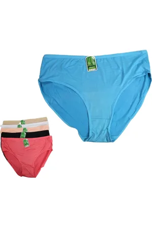 Merkloos Slips - 4-Pack - Grote maten - 4 Bamboe damesslips
