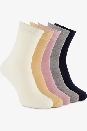 Scapino 5 paar lange dames sokken wit zwart