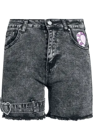 ALICE In Wonderland Cheshire Cat Korte broek black denim 27 Dames