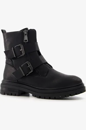 Blue Box Dames biker boots met ritsen