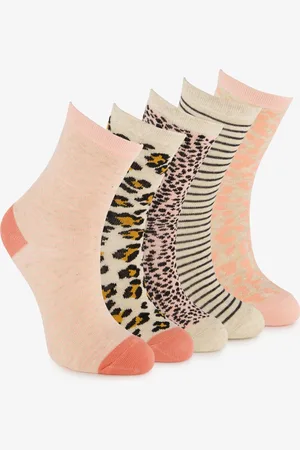 Scapino 5 paar kindersokken met dierenprint