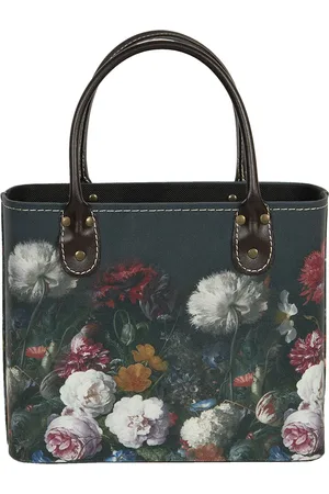 Clayre & Eef Handtas Dames 26x12x26/35 cm Papier Rechthoek Bloemen Tas