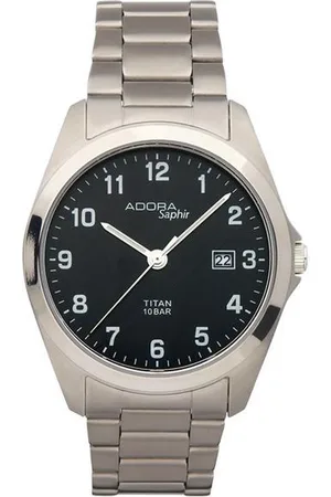 Adora Prachtige herenhorloge volledig titanuimmet safier glas- - AS4294