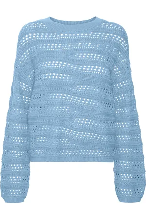 VERO MODA Trui Vmlilja Ls O-neck Pullover Ga 10321472 Airy Blue Dames