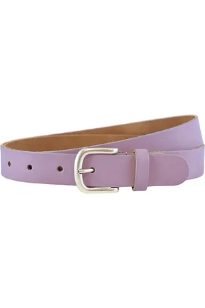 Landley Dames Riem Leer Paars – Breedte 3 cm – Leren Vrouwen Riem - Lengte totaal 120 cm / Riemmaat 105