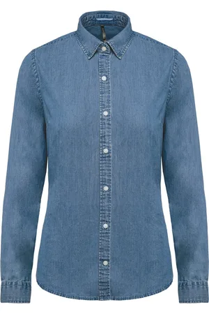 Kariban Damesblouse Denim K509 - - XL