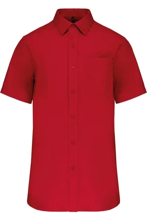 Kariban Heren poplin overhemd korte mouwen K543 - - XL