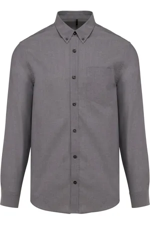 Kariban Heren Oxford overhemd lange mouwen K533 - - 3XL