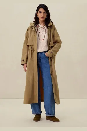 Sissy-Boy Khaki trenchcoat met capuchon