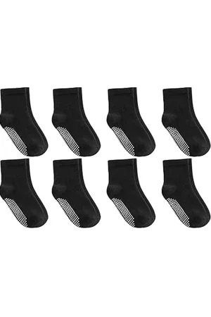 Merkloos 8 paar - Sokken - babysokjes - kindersokken - baby sokken anti slip - baby sokken 3-5 jaar oud - babysokken - antislip - met grips Crew-sokken - 21cm - katon - voor peuters