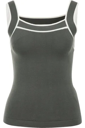 WE Fashion Dames singlet met contrast