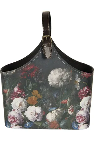 Clayre & Eef Handtas Dames 29x14x26 cm Papier Rechthoek Bloemen Tas