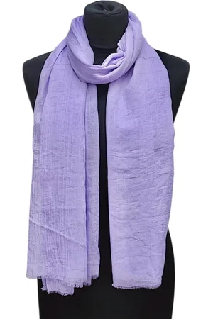 Merkloos Lange Dunne Sjaal - Effen - Lila/Paars - 180 x 95 cm (23999#)