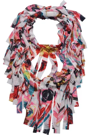 Clayre & Eef Juleeze Sjaal Dames Print 30x150 cm Rood Polyester Shawl Dames