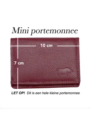 ARRIGO BELLO Dames Portemonnee Mini Leer - Dames Portemonnee Extra Klein