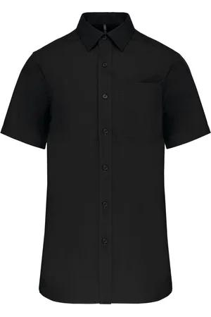Kariban Heren poplin overhemd korte mouwen K543 - - 5XL