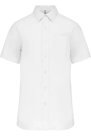 Kariban Heren poplin overhemd korte mouwen K543 - - L