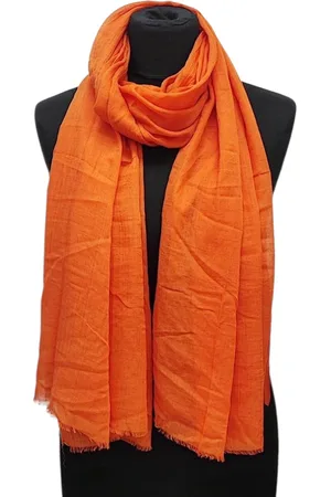 Merkloos Lange Dunne Sjaal - Effen - Oranje - 180 x 95 cm (239100#)