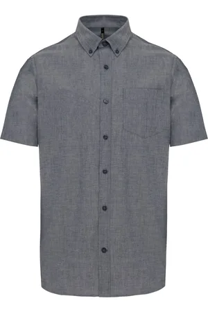 Kariban Heren Oxford overhemd korte mouwen K535 - - S