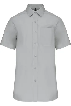 Kariban Heren poplin overhemd korte mouwen K543 - - 5XL