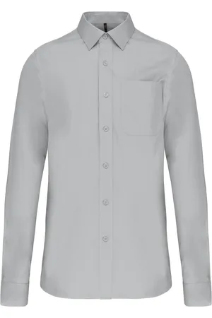 Kariban Heren poplin overhemd lange mouwen K541 - - S