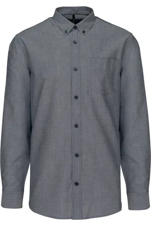 Kariban Heren Oxford overhemd lange mouwen K533 - - 5XL
