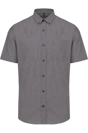 Kariban Heren Oxford overhemd korte mouwen K535 - - L